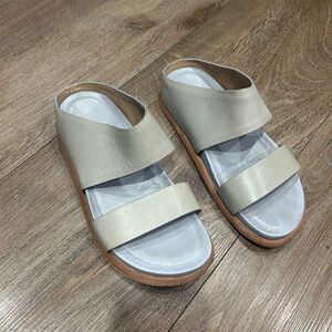 Wal & Pai Formosa leather sandals Concrete